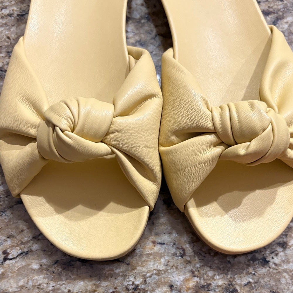 Esprit Women's Yellow Knot Slide Sandals - Picture 10 of 10
